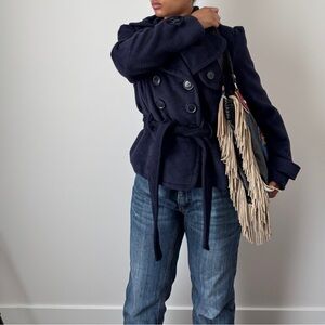 Navy Double-Breasted Peacoat